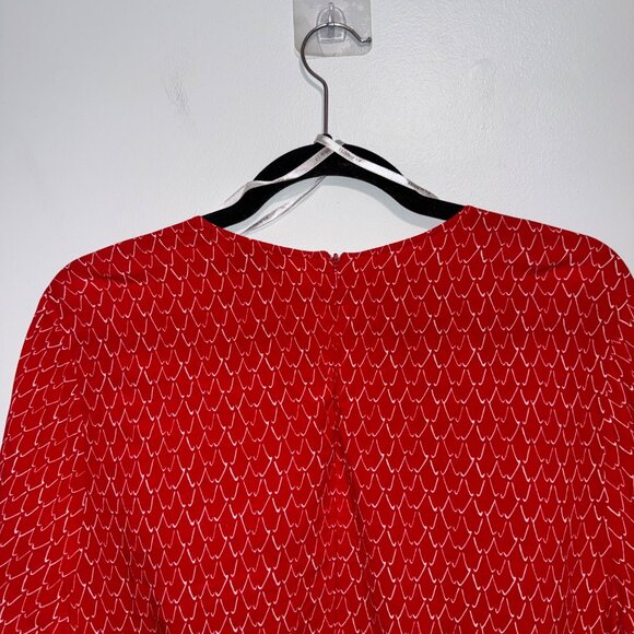 Eloquii Red & White Tassel Trim Boho Romper Size 20 - Picture 5 of 5